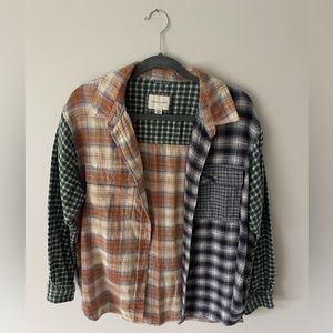 American Eagle Patchwork Plaid Flannel